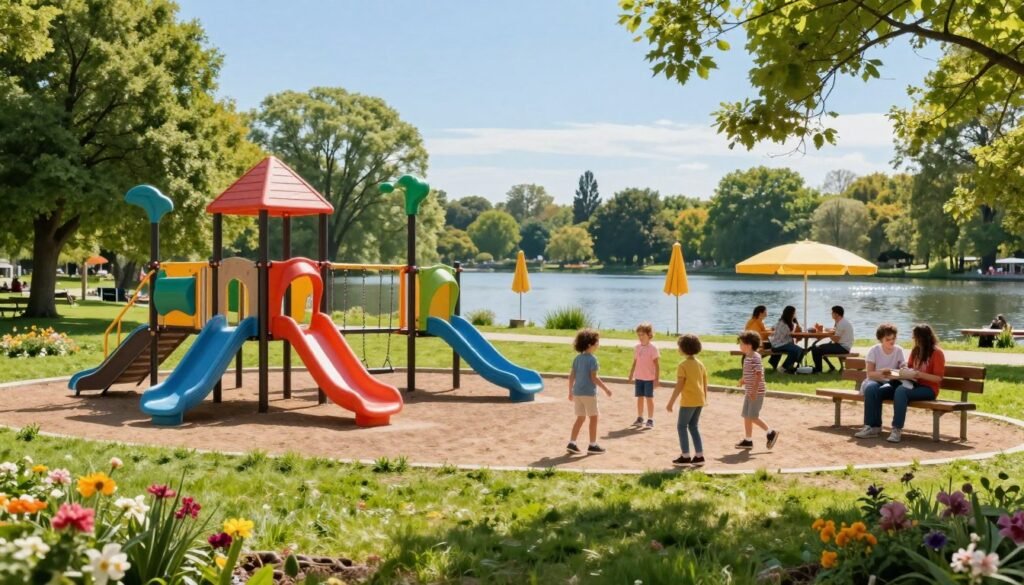 Espaces de détente et aires de jeux pour les enfants